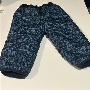 Patagonia Kids snow pants Geometric Pattern Pants - Black and Blue